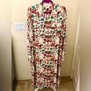 Lucky Brand Multicolor Floral Long Sleeve Dress